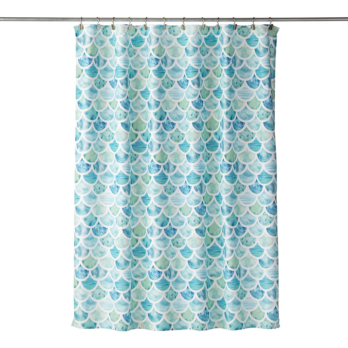 SKL Home - Cortina de Ducha con Escamas oceánicas, Multicolor