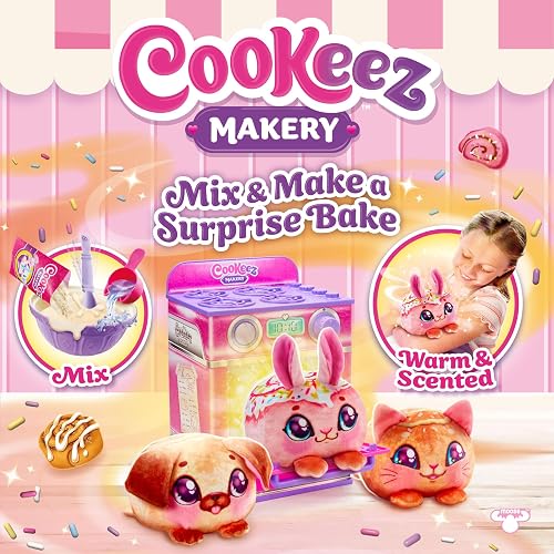 Cookeez Makery - Horno Mágico para Hornear, Peluche Sorpresa Aromático a Canela, Oven Playset Cinnamon Treatz Rosa - Set Interactivo con Masa, Moldes y Accesorios