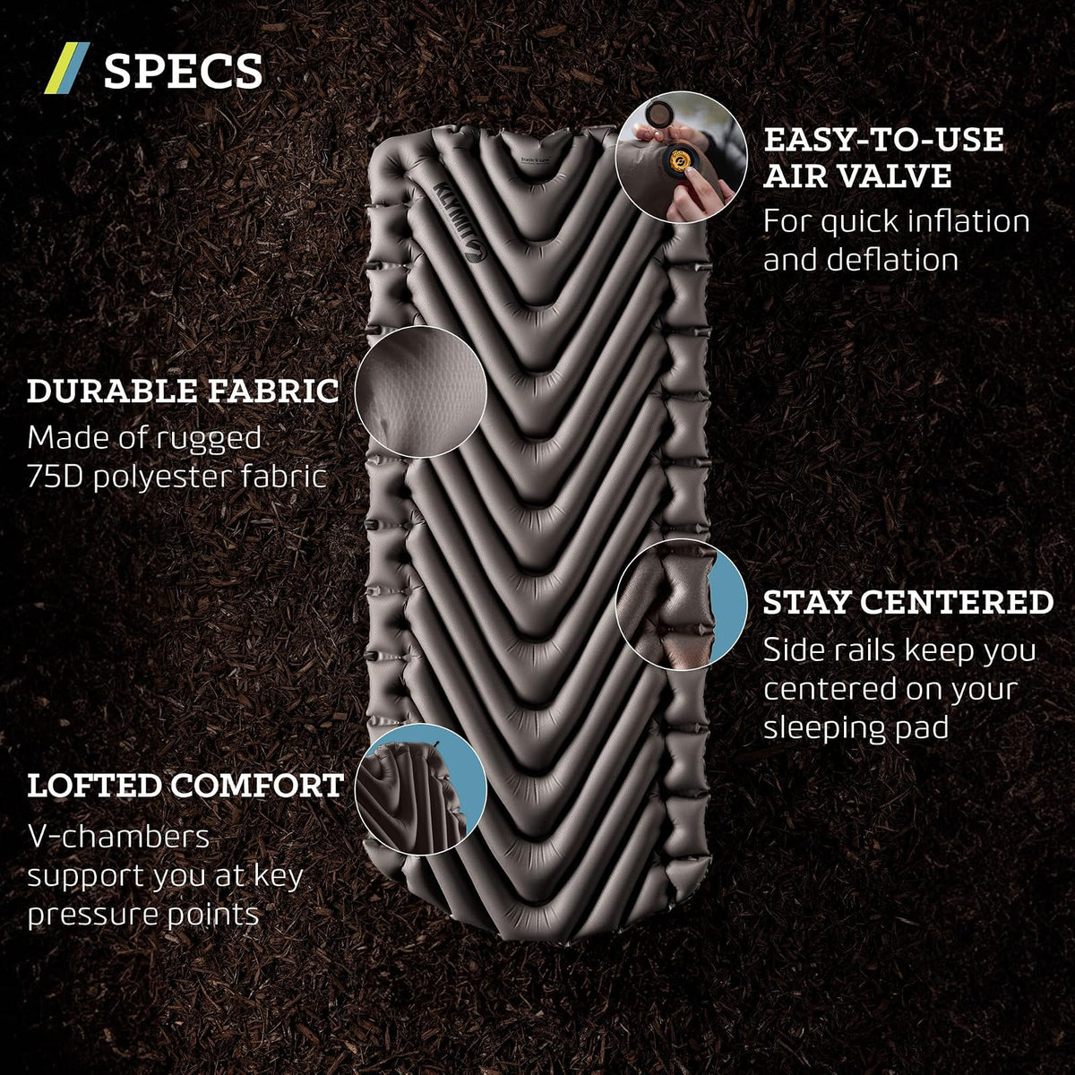 Klymit Static V Luxe - Colchoneta para Dormir