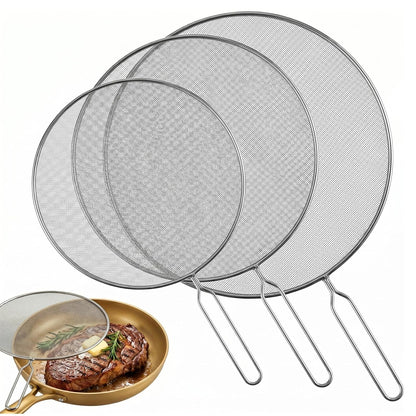 Classic Cuisine 82-KIT1046 Splatter Screen Guards, small, medium and large, Stainless Steel