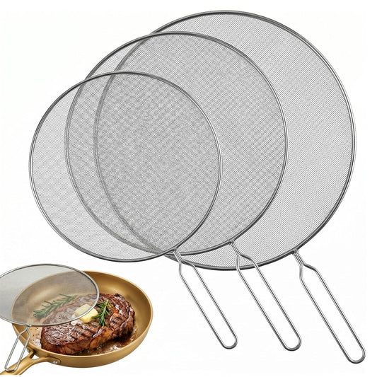 Classic Cuisine 82-KIT1046 Splatter Screen Guards, small, medium and large, Stainless Steel