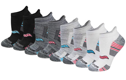Saucony Calcetines Deportivos Heel Tab para Mujer - CH - Gris Fashion (8 pares)