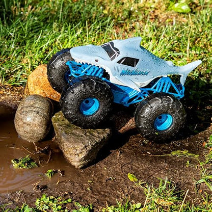 Monster Jam, camión monstruo todoterreno Megalodon STORM oficial por control remoto, a escala 1:15