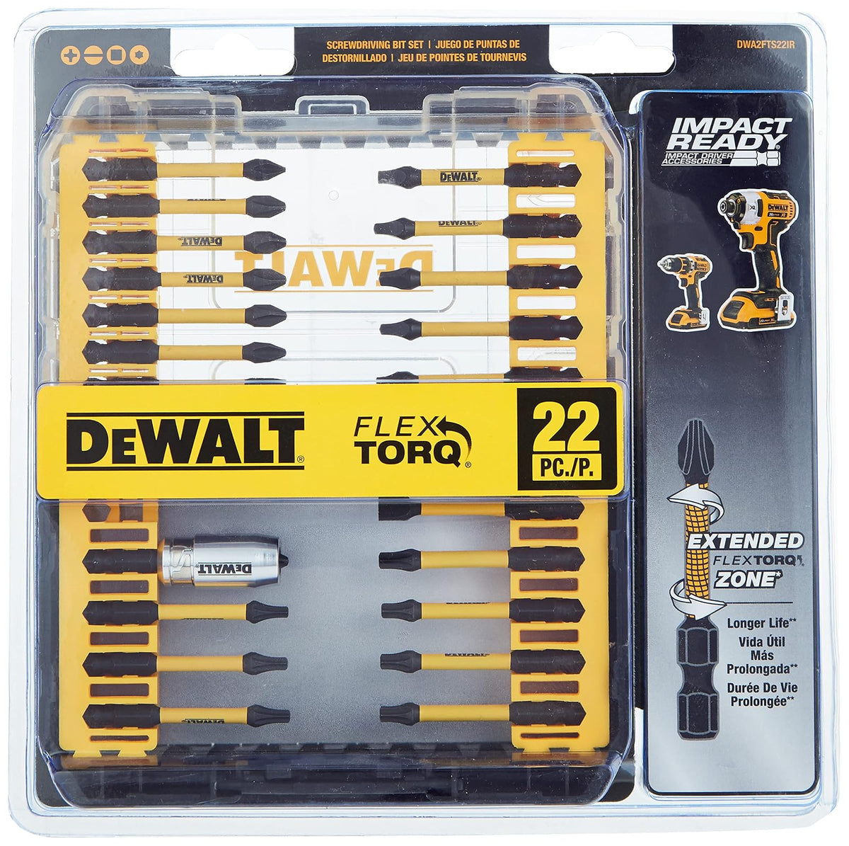 DEWALT FlexTorq Juego de Brocas de Impacto (DWA2FTS22IR)