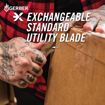 Gerber Eab Cuchillo de Bolsillo | Acero inoxidable, 1.5 in, filo liso, clip de bolsillo, liner lock