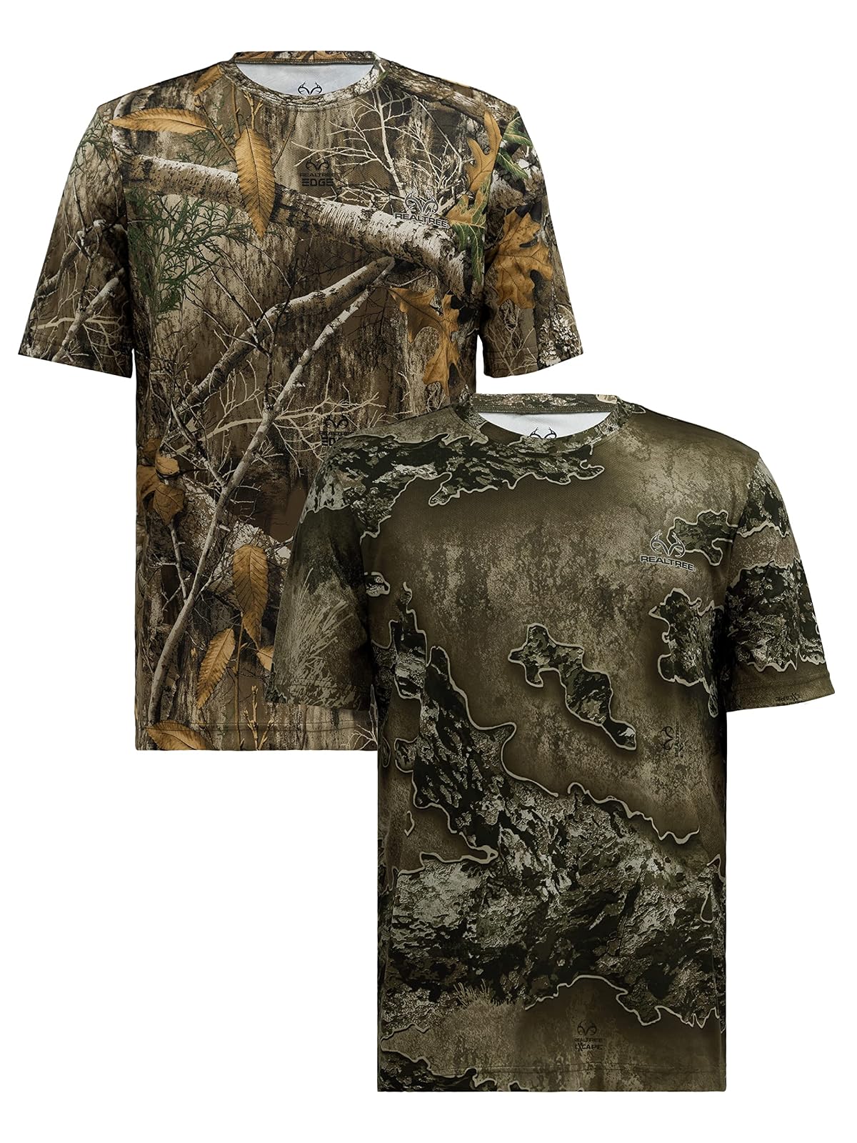 Realtree 2 Pack Short Sleeve Performance Tees CamisetaHombre - XXL - Realtree Edge - Excape