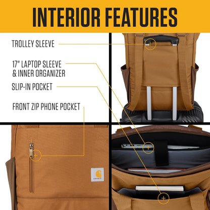 Carhartt Classic Convertible Backpack Tote, Durable Water Repellent Material W/ 17" Laptop Sleeve Mochila convertible clásica Unisex adulto