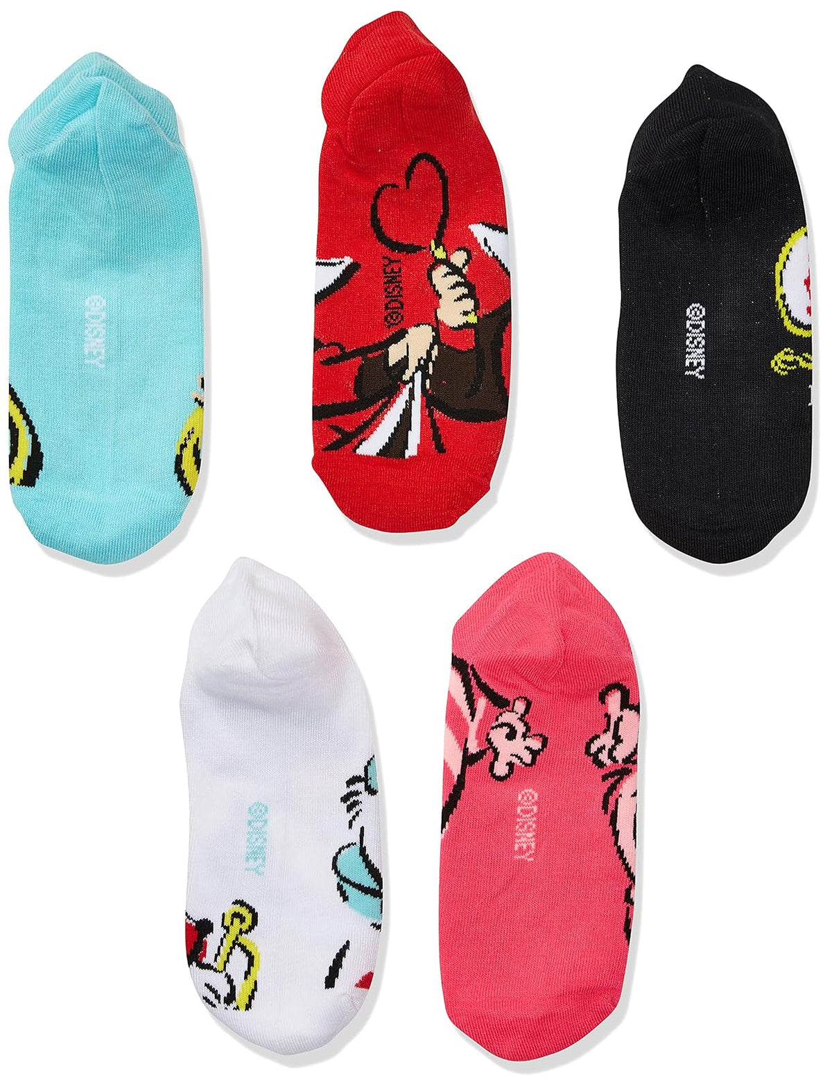 Disney Paquete de 5 calcetines invisibles de Alicia en el País de las Maravillas Calcetín casualMujer