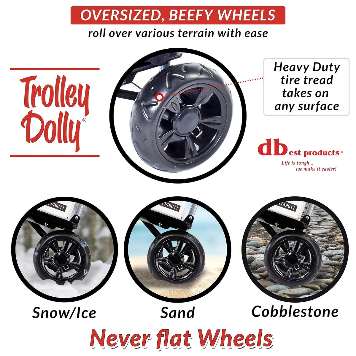 dbest products - Carrito para las compras Dolly, color negro