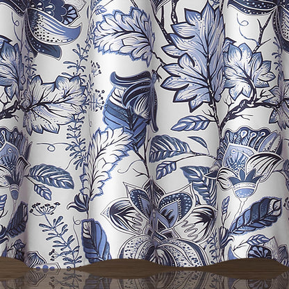 Lush Decor Blue Cynthia - Cortina de Ducha jacobea de Tela, diseño Floral, 72 x 72 Pulgadas