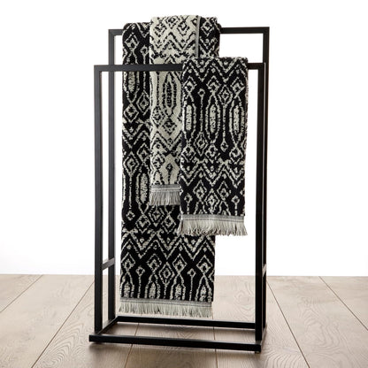 SKL Home Nador - Toalla de baño Jacquard Color Negro