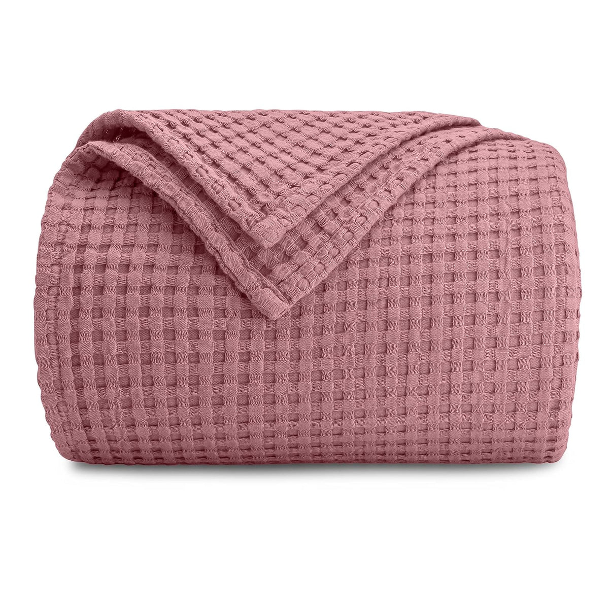 Comfy Cubs Manta 100% Algodón Tejido Gofre, Transpirable - Malva - 1.27 m x 1.53 m