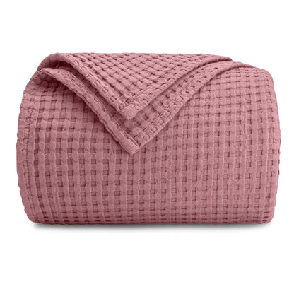 Comfy Cubs Manta 100% Algodón Tejido Gofre, Transpirable - Malva - 1.27 m x 1.53 m