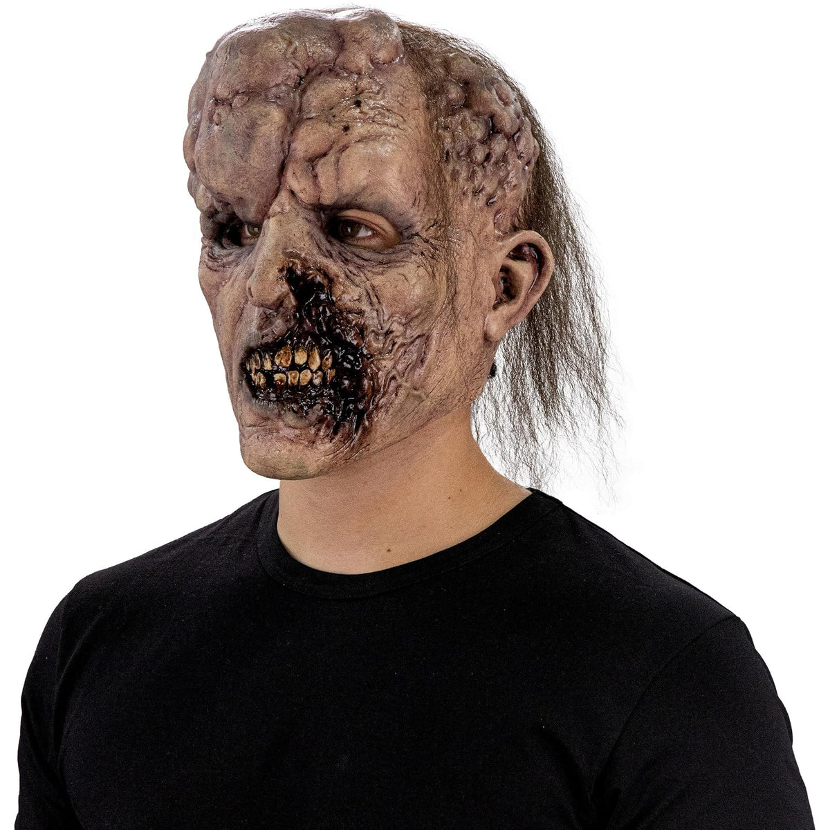 Ghoulish Productions Máscara De Látex Tumoral Deceased, Accesorio Látex Cosplay Zombie Enfermo, Disfraz Aterrador para Halloween y Fiestas Temáticas, Cosplay Zombi Tumor, Diseño Artesanal
