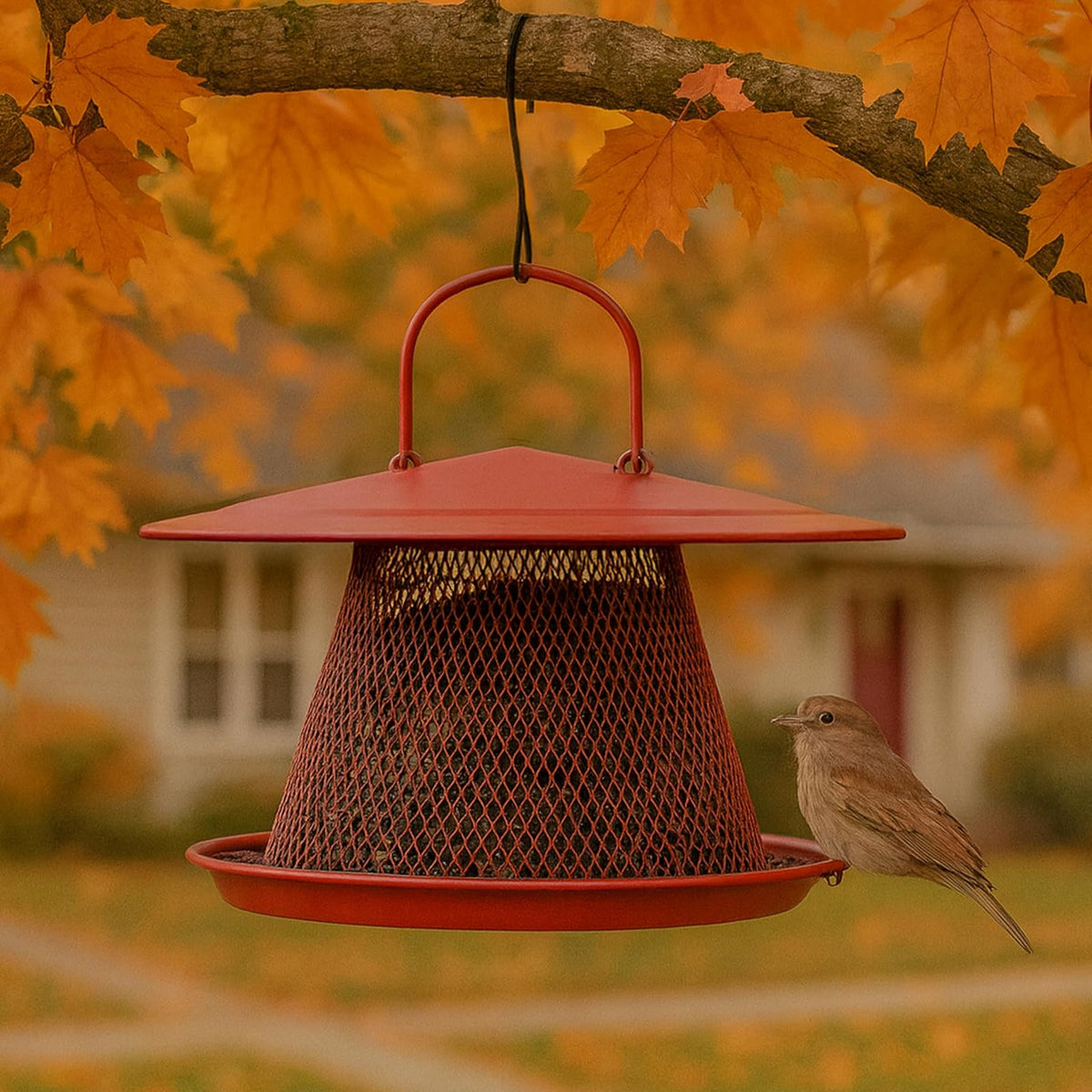Perky-Pet C00322 - Comedero Cardenal Rojo para pájaros, Capacidad de alimentación de 2.5
