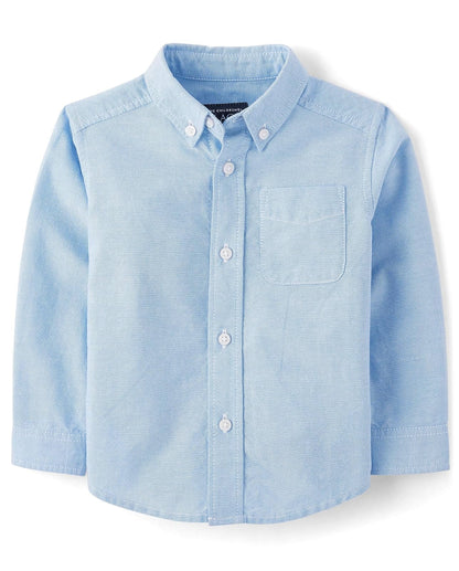 The Children's Place - Playera de Manga Larga Oxford para niño