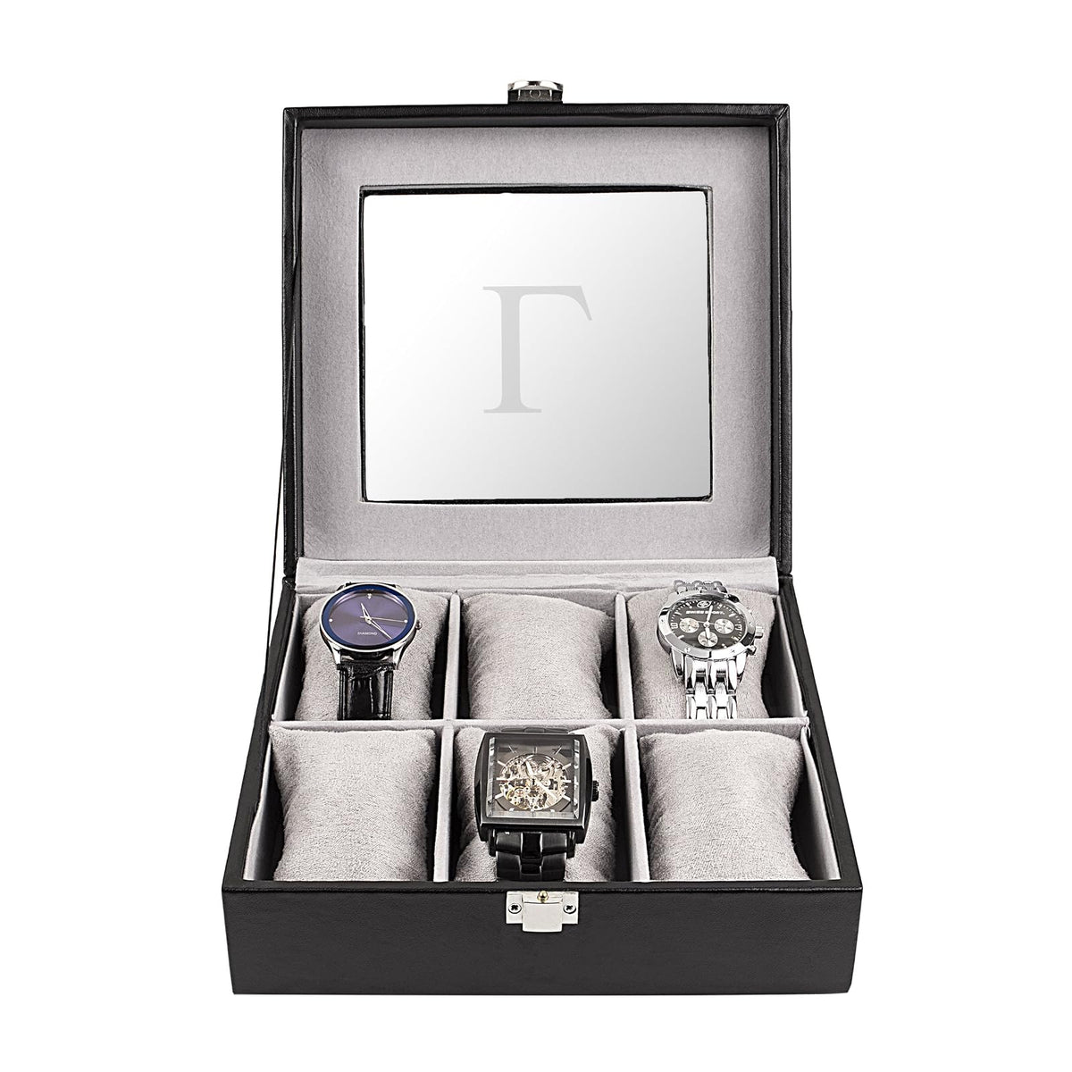 Cathy 's Concepts Personalizado para Hombre Caja de Reloj de Piel sintético, L, 1