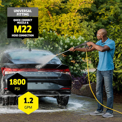 Kärcher K1800PS, MAX 2250 PSI, 3 boquillas de pulverización, Tanque de detergente, para Automóviles, calzadas, revestimientos, Patios, 1.46 máx. GPM