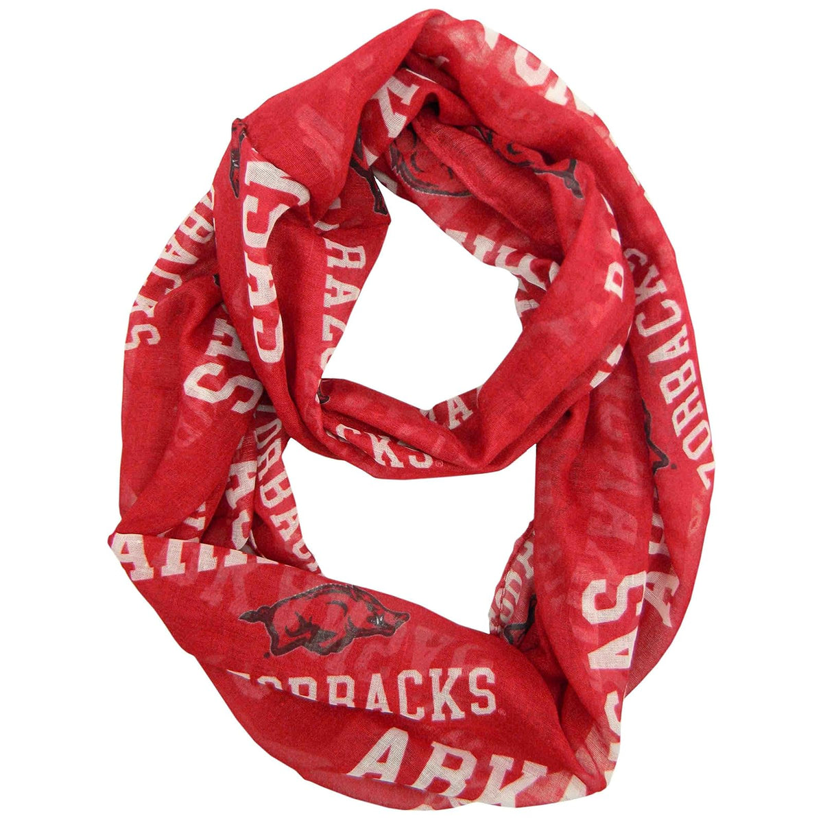 NCAA Infinity Bufanda - Color Estándar - Arkansas Razorbacks
