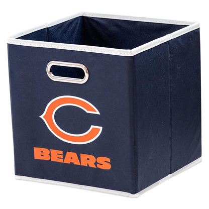 Franklin Sports Cubos de Almacenamiento de Tela de Equipo de NFL Hecho para Adaptarse a los organizadores de Almacenamiento (27.9 x 26.6 x 26.6 cm) - Chicago Bears