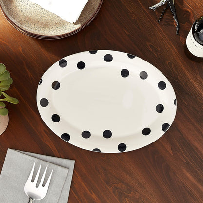 kate spade new york All in Good Taste Deco Dot Dinnerware Platter - White - 14"