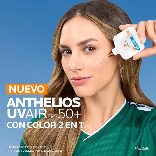 La Roche-Posay Anthelios UV AIR Serum Protector Solar SPF 50+ Tono Claro Natural, 50 ml