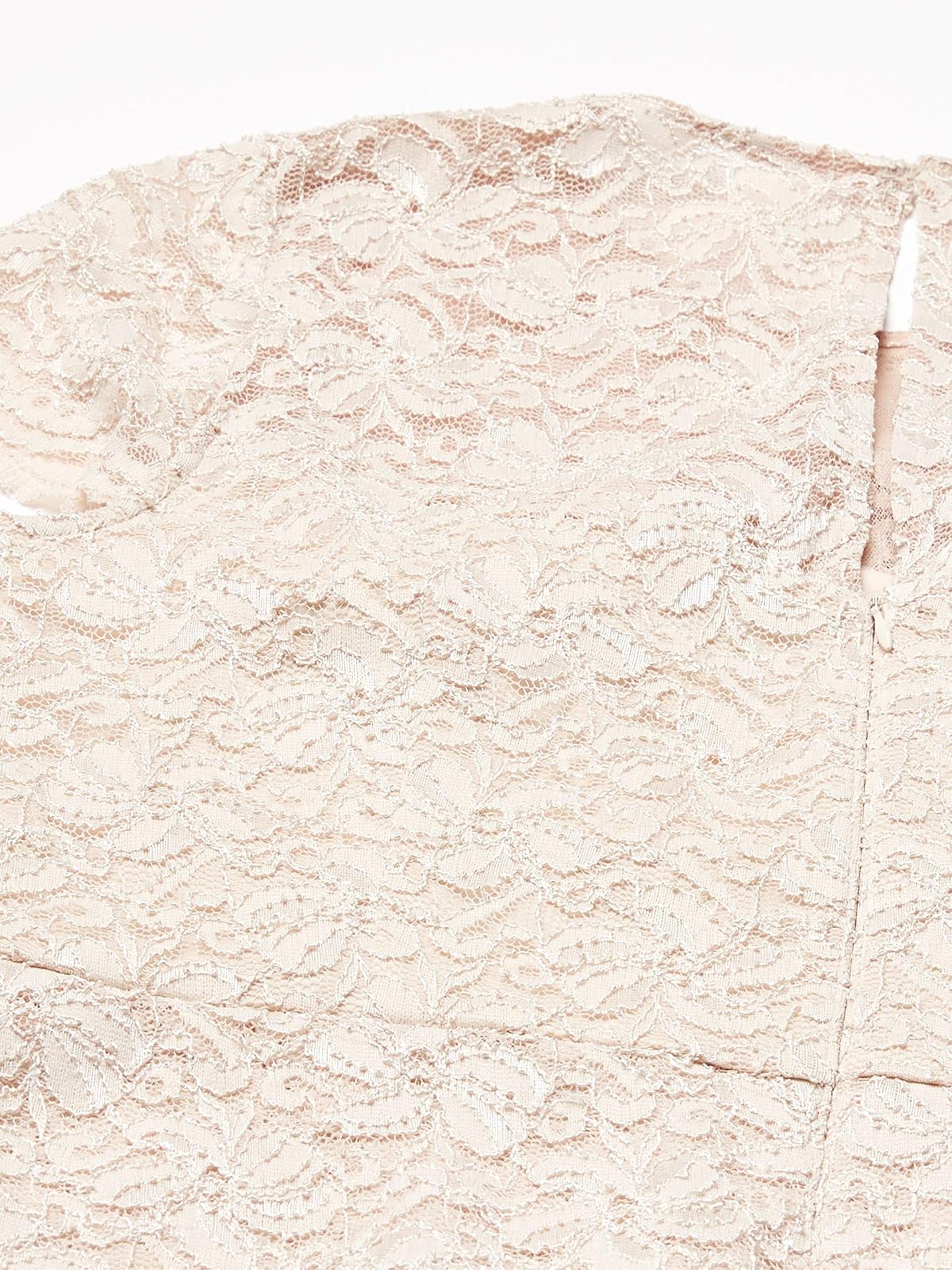 London Times Vestido de Manga Corta para Mujer con Cuello Redondo y Encaje