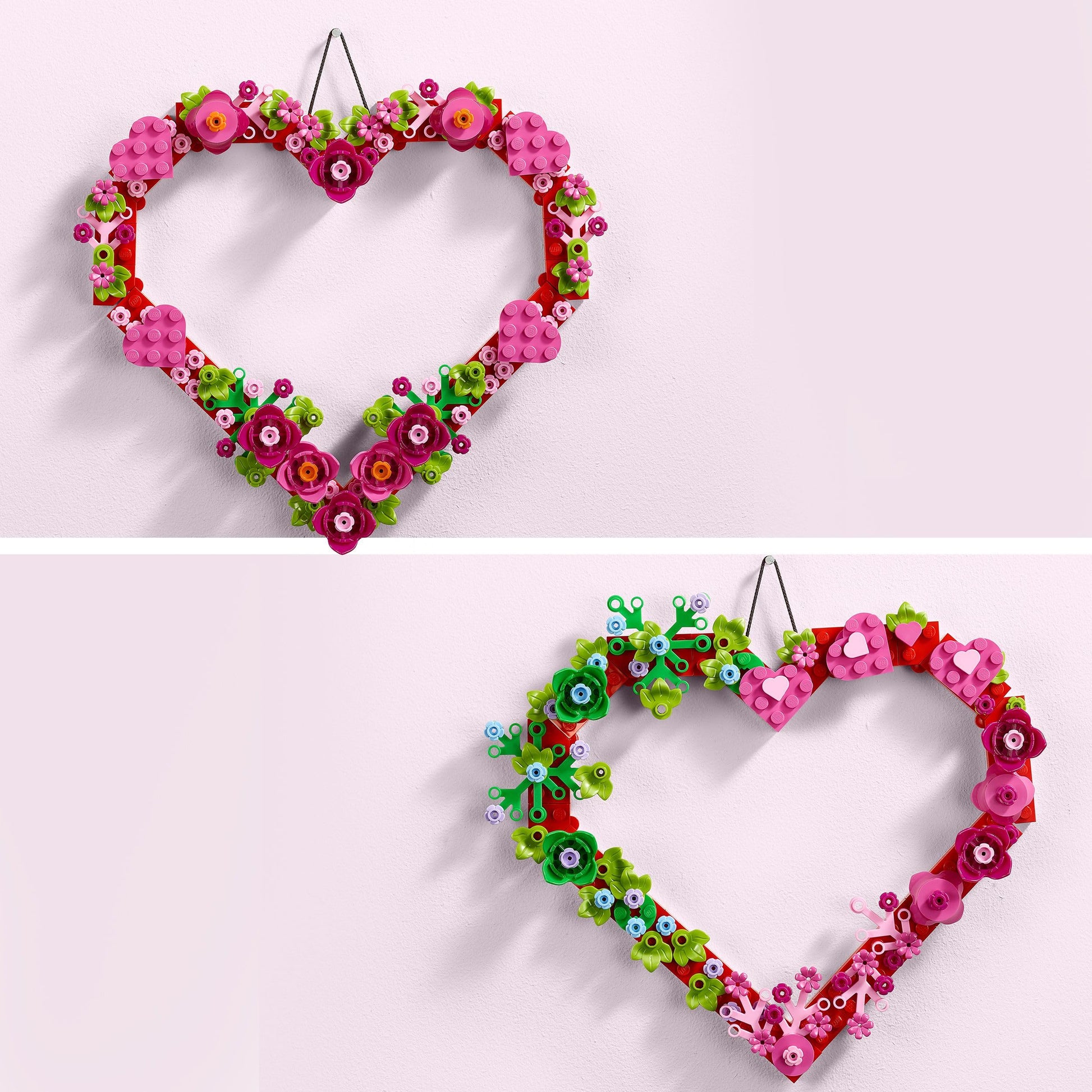 LEGO® Corazón Decorativo Set de construcción y decoración para niños y niñas, con Flores y Hojas Decorativas 40638