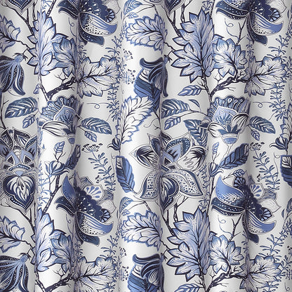 Lush Decor Blue Cynthia - Cortina de Ducha jacobea de Tela, diseño Floral, 72 x 72 Pulgadas