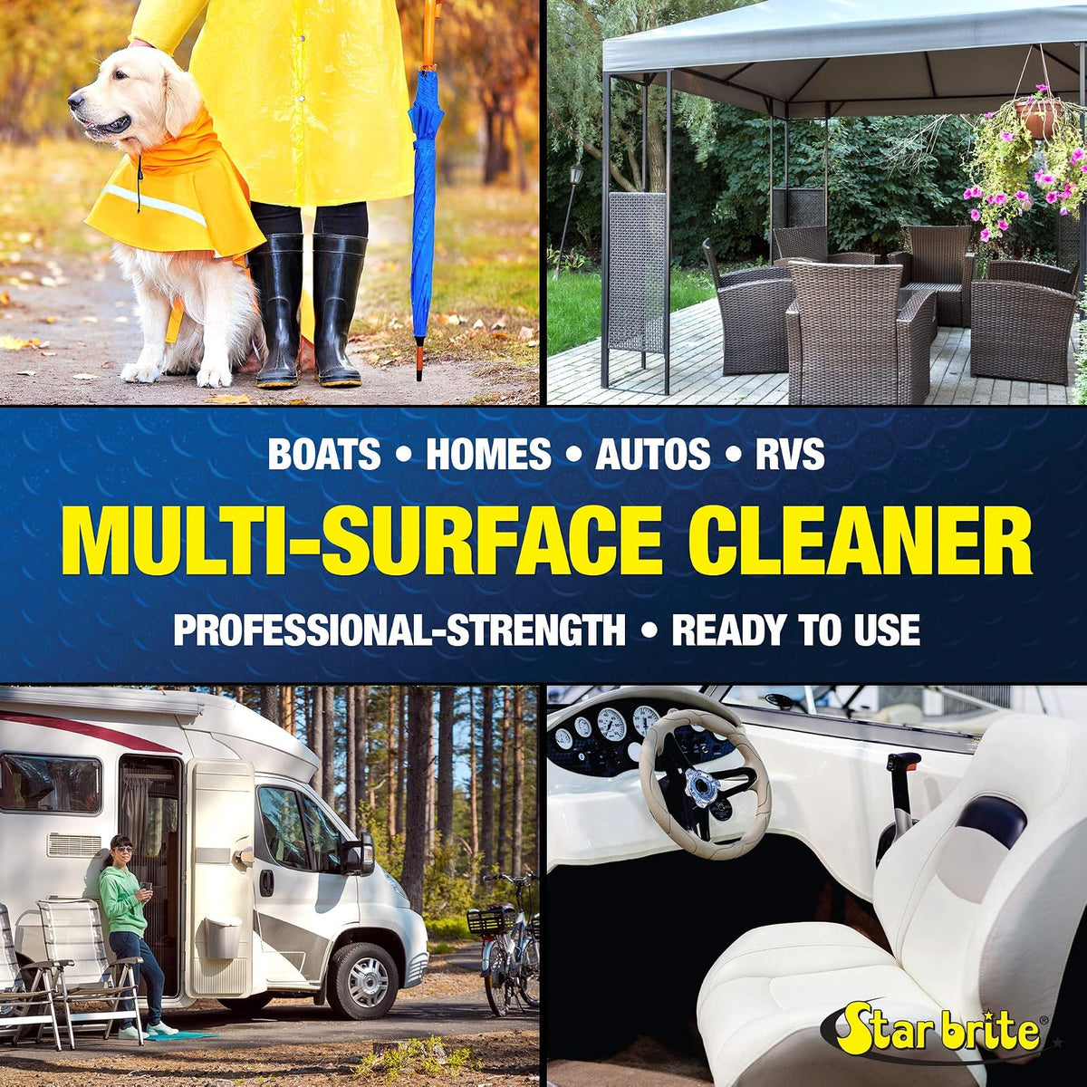 Star brite Ultimate Vinyl Clean (96232) Interior/Exterior Multi-Surface Cleaner - 32 oz Sprayer