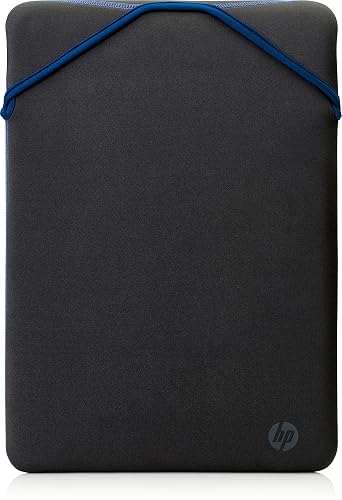 HP Funda para Laptop Reversible 15.6", Diseño Delgado, Doble Vista, Hecho con Neopreno, 39.6 cm, Negro/Azul (2F1X7AA)