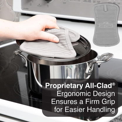 All-Clad - Soporte para ollas de alta calidad y almohadilla caliente: resistente al calor hasta 500 grados, 100% algodón, almohadilla caliente de 10 x 6.2 pulgadas, para cocina y barbacoa, paquete de