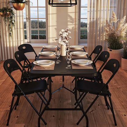 Cosco Products Centerfold Folding Table, 6-Feet, Black