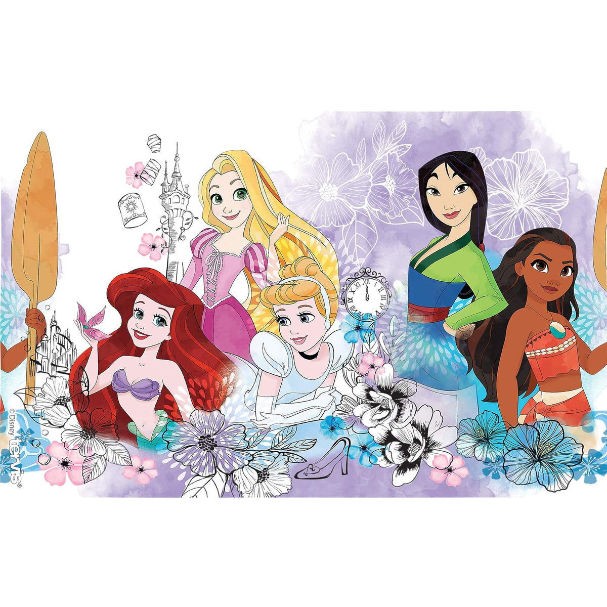 Tervis Disney Princess Group Vaso aislado, 473 ml, transparente