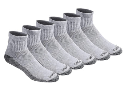 Dickies Calcetines Dri-Tech Control de Humedad para Hombre - G - Gris (6 pares)