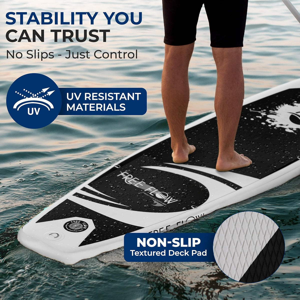 SereneLife Tabla Paddle Surf Inflable con Accesorios y Bolsa