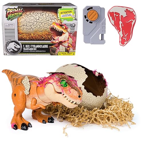Primal Hatch Jurassic World, Juguete de Huevo y Dinosaurio Interactivo, eclosiona el Huevo y Entrena al bebé Dinosaurio con más de 100 Sonido, Juguetes para niños y niñas a Partir de 5 años
