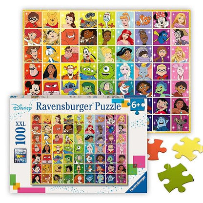 Ravensburger Puzzle Disney Personajes Clásicos XXL 100 Piezas | Rompecabezas Infantil Multicolor de Alta Calidad | Juguete Educativo para Niños de 6 Años en Adelante | Fabricación Alemana Premium