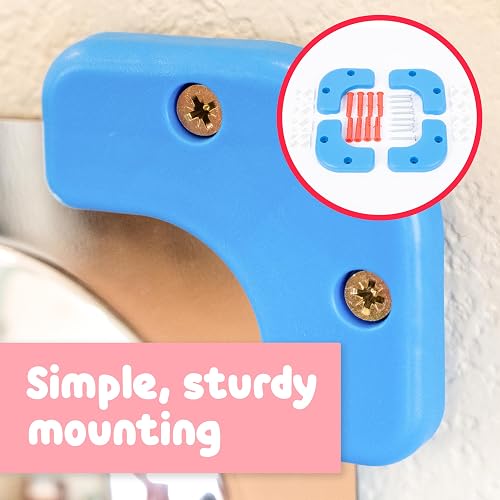 SPARK & WOW Espejo sensorial de Pared para niños pequeños, tamaño Grande, 4 Burbujas
