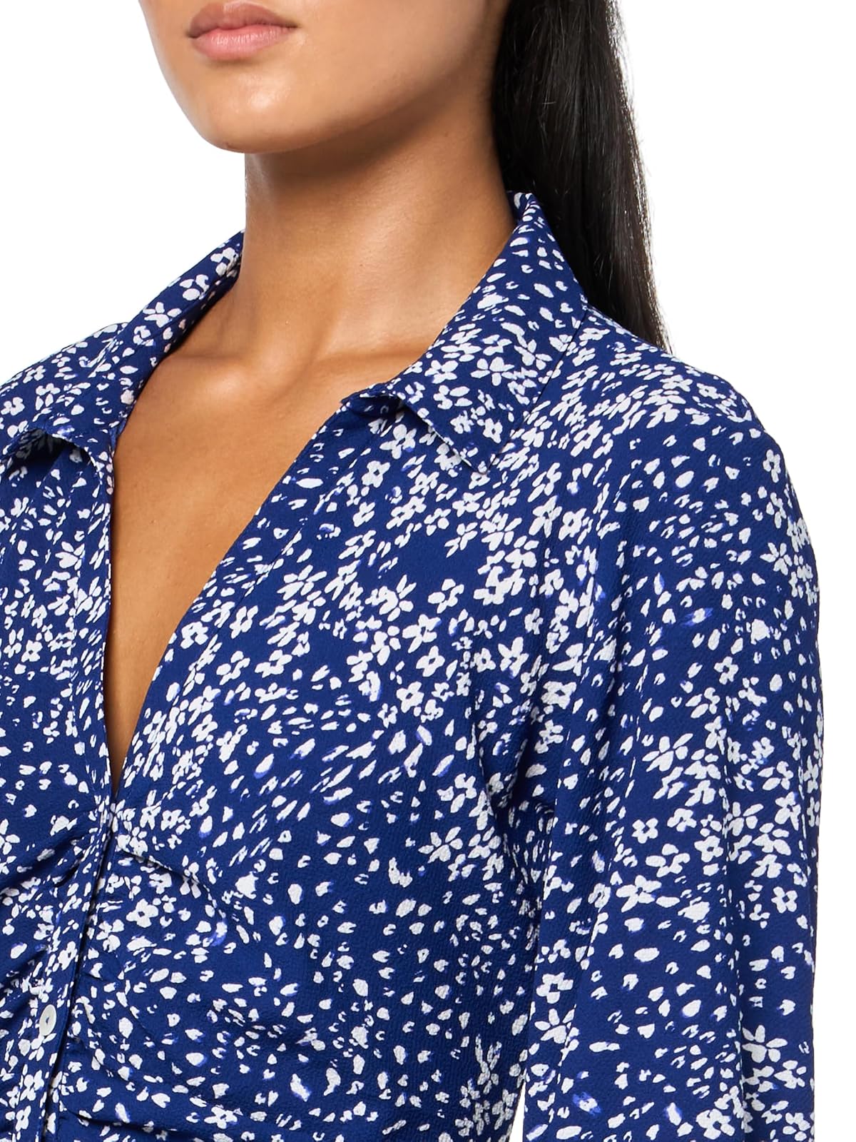 DKNY Chambray Stripe Long Sleeve Shirt Dress VestidoMujer