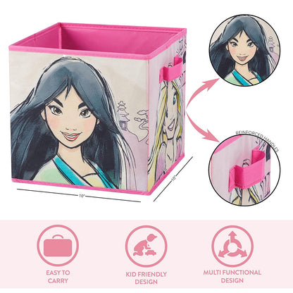 Idea Nuova Disney Princess - Cubitos de almacenamiento plegables (25,4 x 25,4 cm)