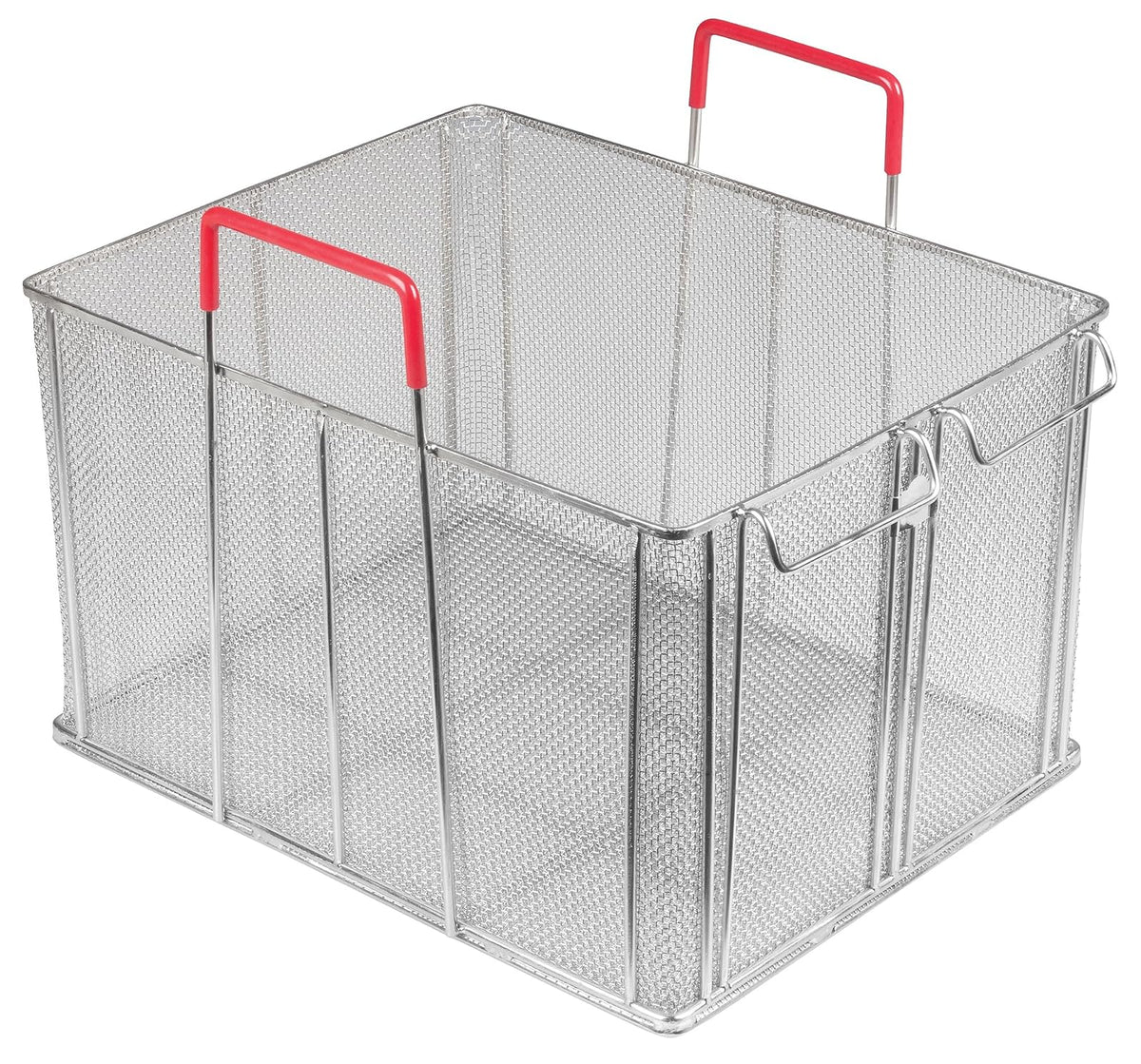 Winco MPN-1613, 16.5 x 13.5 x 10 pulgadas, cesta rectangular de acero inoxidable, colador de alimentos, cesta de hervir comercial