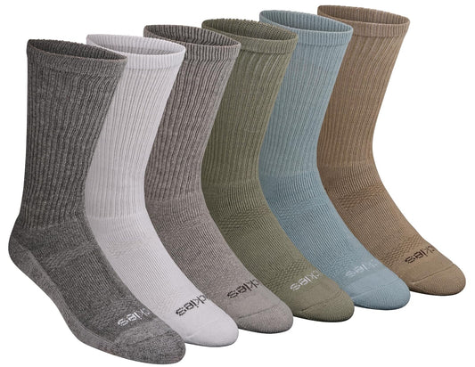 Dickies Men's Dri-Tech Essential Moisture Control Crew Socks, Available in M-XXL (6, 12 Pairs)