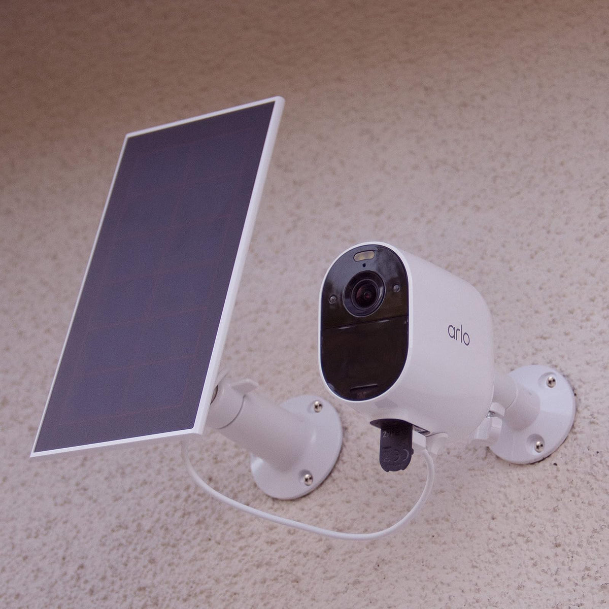 Arlo Panel Solar para Cámaras Essential, Cargador con Cable de 8 Pies y Soporte Ajustable