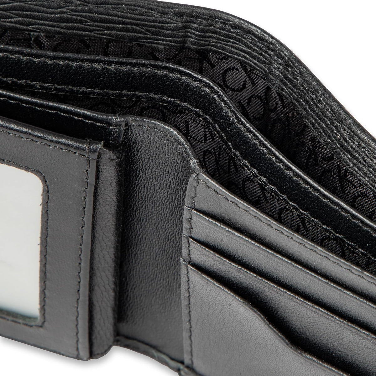 Calvin Klein portafolios plegable minimalista RFID de piel para hombre, Pliegue negro, Talla única