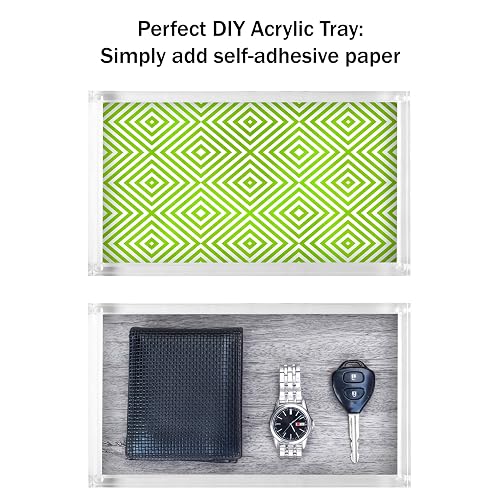 Lavish Home - Organizador de Bandeja de acrílico, Soporte Minimalista Transparente para mesita de Noche, baño y Oficina, decoración de habitación estéticamente Agradable