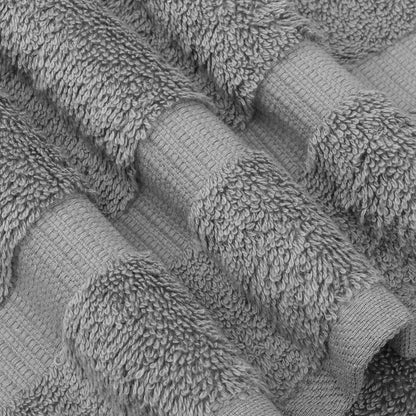 Chakir Turkish Linens - Toalla de hotel de lujo y spa, 100% Algodón turco genuino, Paño de lavado, Color Gris, Juego de 12