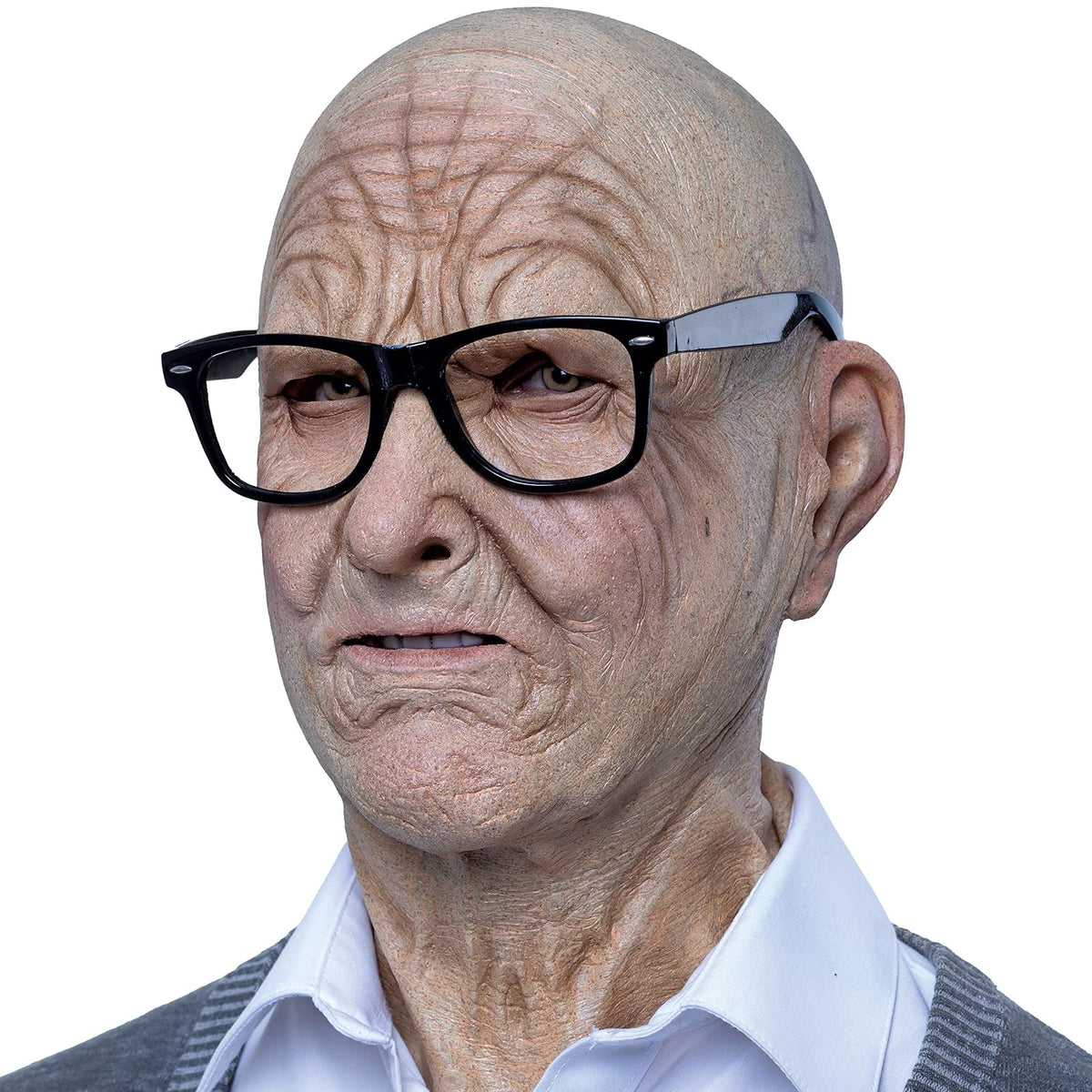 Elder Man, Máscara Divertida de Imitación de Hombre Adulto, Máscaras de Viejos Abuelos Ideal para Halloween y Fiestas de Disfraces
