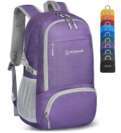 ZOMAKE Ultraligera Plegable Mochila, 30L Resistente Agua Viaje Mochila Liviana Empacable Bolsa Acampar Senderismo Camina Mochila