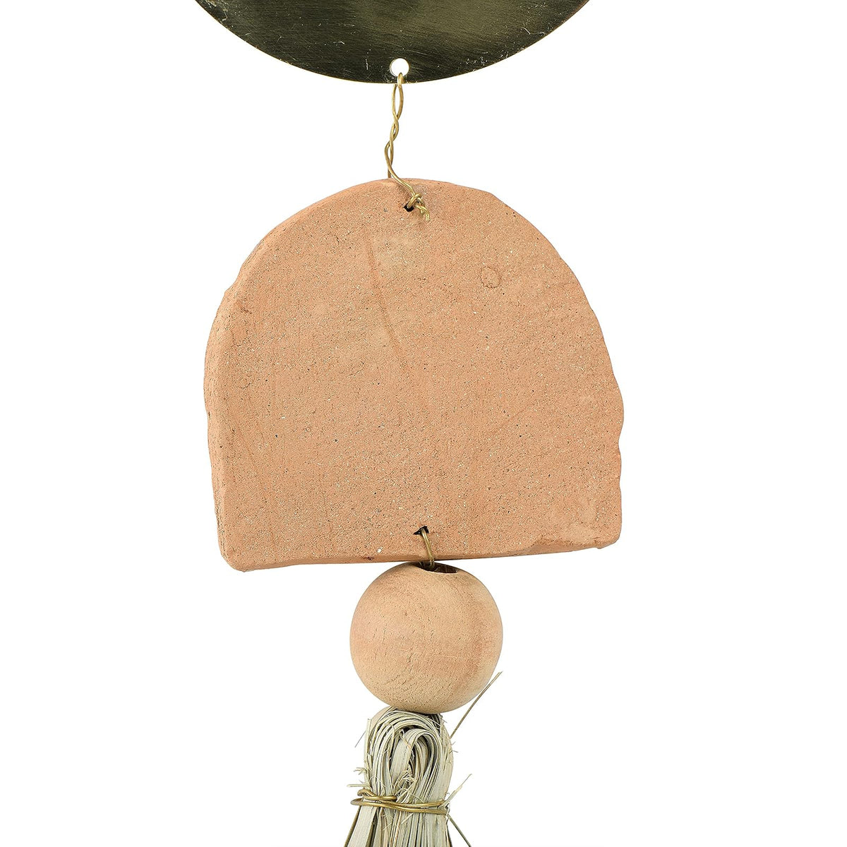 Main + Mesa Terracota y Metal Boho Inspirado en la Pared Decoración Grande, Terracota y Metal, Pequeño
